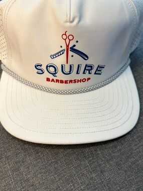 OGIO 5 Panel Rope Performance Cap Squire Barbershop White Snapback NWT